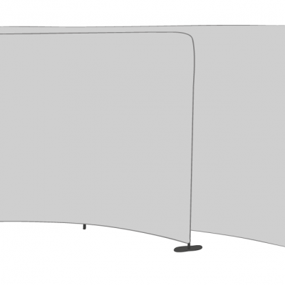 Stand Tubulaire Tissu Courbe