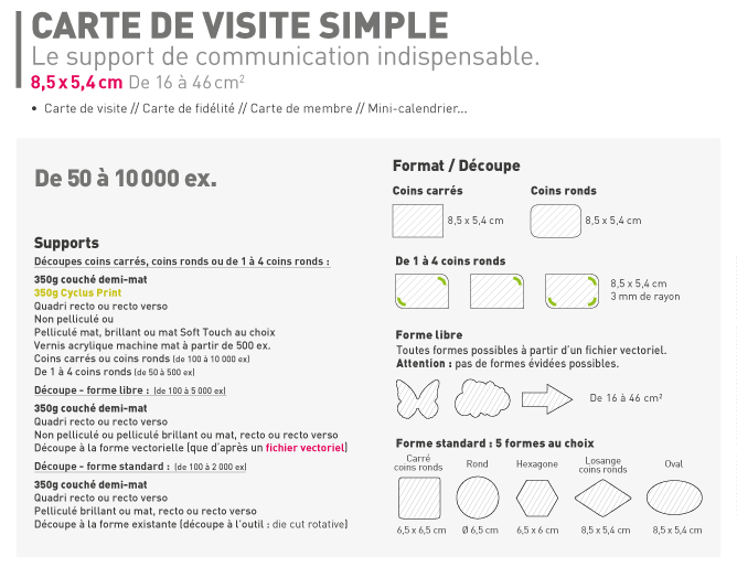 Carte de visite simple