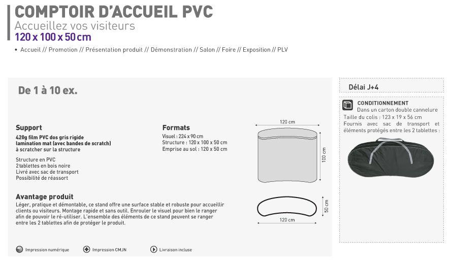 Comptoir d'accuei PVC