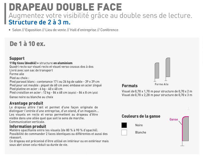 Drapeau double face