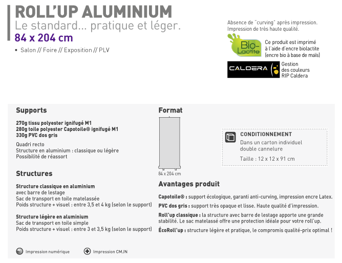 Roll'up Aluminium Standard